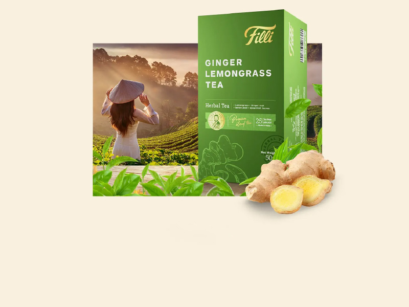 FiLLi Cafe Ginger Lemongrass Tea bags - FiLLi Zafran Tea Powder