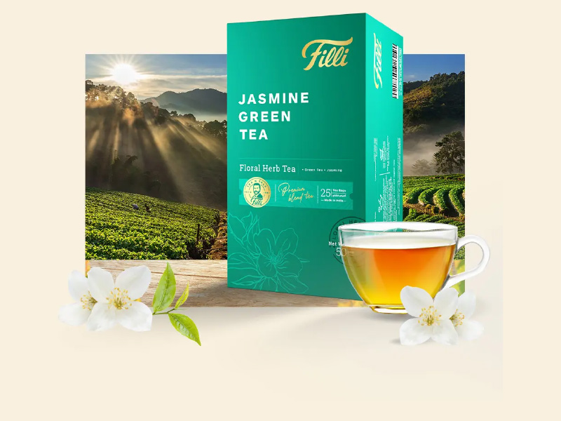 FiLLi Cafe Jasmine Green Tea Bags - FiLLi Zafran Tea Powder