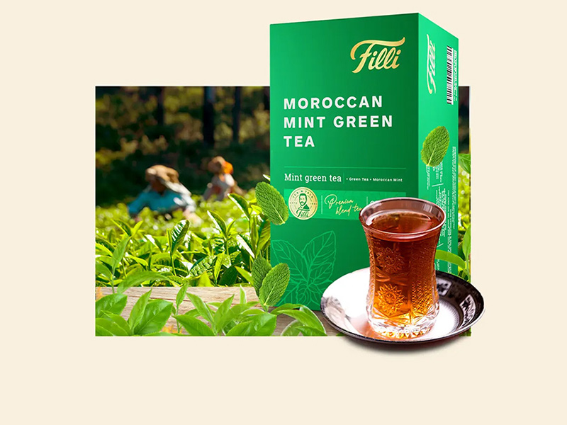 FiLLi Cafe Moroccan Mint Green Tea Bags - FiLLi Zafran Tea Powder