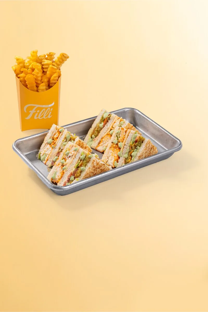 FiLLi Club Sandwich (Vegetarian) - FiLLi Cafe