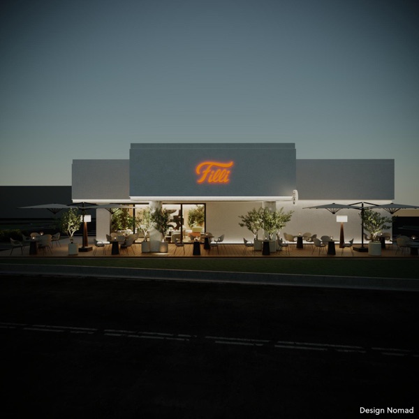 FiLLi Cafe Chantilly Virginia exterior at night